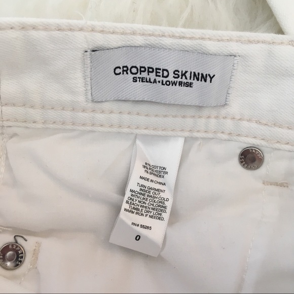 ❌SOLD!❌ Express White Cropped Skinny Jeans - Picture 8 of 8